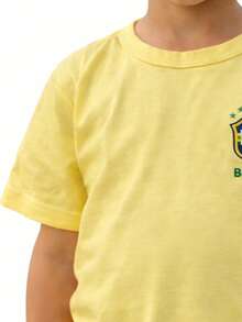 2026 Brazil Cup Jersey For Boys (Children) - Yellow - View 2