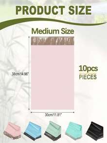 10/20/30pcs Transparent Pink Easy-Tear Resealable Plastic Bags - Reusable Plastic Packaging With Easy-Tear Edges, Suitable For E-Commerce Shipping, Gifts, Books, Clothing, Documents, And Bulk Packaging (Transparent And Opaque) - Rectangle - View 4