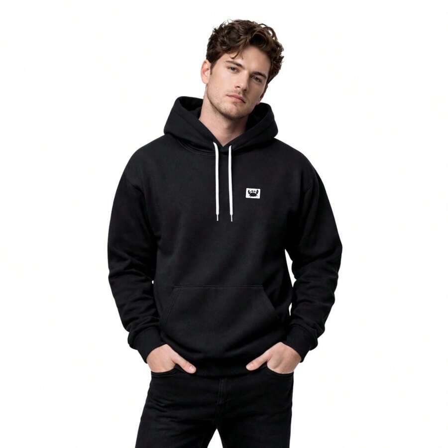 Men Sweatshirts - Black and White - View 1