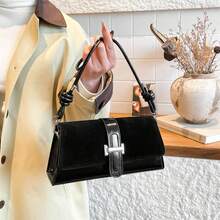 2025 Fashionable Baguette Underarm Bag, Sophisticated Minimalist Commuter Shoulder Handbag For Women - Black - View 3