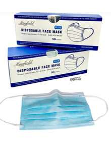 Cubrebocas Tricapa Azul,  1 caja con 50 pz, Tapabocas TTP Termosellado con Ajuste Nasal, Caja de Cubrebocas, Mascarilla Desechable de Protección - PAQUETE DE 50 PIEZAS - Ver 2