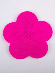 Silicone Makeup Brush Cleaning Mat, Flower Shaped, Makeup Brush Cleaner With Suction Cup, Portable Brush Washing Tool, Valentine's Day Birthday Party Gift - Solid Color - View 11