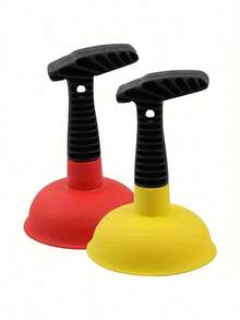 1pc Toilet Plunger, Sink Plunger, Clog Remover, Hair Clog Drain Cleaner, Compact Durable Sink And Drain Plunger, Suitable For Kitchen And Bathroom, Suitable For Kitchen Sink, Bathroom Sink, Shower And Bathtub Large Corrugated Pipe, Unclog Drain Pipe - Conventional - View 7