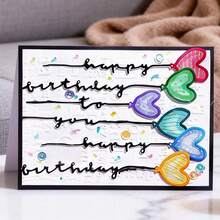 创意爱心气球模具，DIY剪贴簿相册和压花模板，贺卡制作工具，卡片纸切割工艺品，礼品卡制作模板模切。 - 銀色 - 查看 8