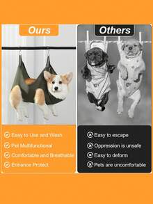 1个宠物美容吊床，耐用猫狗美容吊床，宠物护理吊床，适合中小型犬，猫狗指甲修剪吊床，宠物美容保健工具 - 墨綠色 - 查看 6