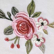 Avanti Linens - Hand Towel, Soft & Absorbent Cotton Towel (Spring Garden Collection) - White Us - View 7
