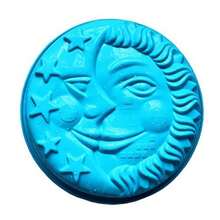 Sun Moon And Stars Silicone Cake Pan 9 Inch Round Shape With Sun And Moon Face Silicone Baking Mold Cheese Cake Pizza Pie Flan Tart Bread Bakeware Pastry Baking Mold Random Color - 粉色 - 查看 2