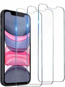 3pcs Tempered Glass Screen Protector, Compatible With IPhone 11/12/13/14/15/16/17 Pro Max/Xs Max/Xr/8/7/6 Plus/SE2/SE3/16e/12 Mini/13 Mini/17 Air - Clear - View 48