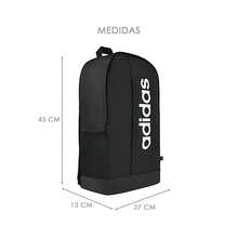 Mochila Adidas Unisex Negra Escolar Universidad Viaje Casual Deportiva Resistente Textil JD9556 - Negro - Ver 5