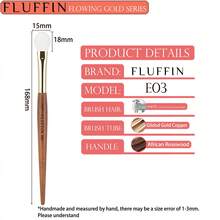 1pc FLUFFIN 03 Eyeshadow Blending Brush Natural Goat Hair Eyeshadow Brush Rosewood Handle Gold Copper Pipe High End Makeup Brush - Redwood - View 10