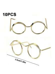 10pcs Mini Glasses Frame, Suitable For Dolls - Metal Glasses, Can Be Used For DIY Crafts And Photography, Diverse Colors, Ideal For Handicrafts, Creative Decorations, Phone Case Decorations, And Christmas Decorations. - Multicolor - View 17