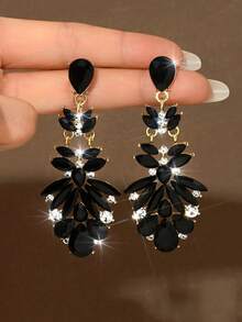 Mẫu mới năm 2026: 1 đôi bông tai đính đá pha lê lấp lánh sang trọng, màu chuyển sắc, rất phù hợp cho phụ nữ đeo hàng ngày, đi nghỉ mát, dự tiệc, tiệc cưới, hẹn hò, tiệc tùng. - Bông tai MS420 - Xem 14