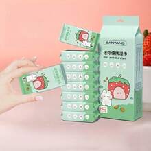 迷你湿巾旅行装，温和一次性手口清洁湿巾，便携迷你装 - 多色 - 查看 2