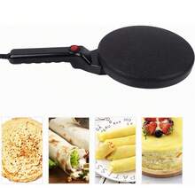 Sarten para Crepas 20cm Antiadherente de Uso Manual, Crepera Electrica Calentado Rapido Diseño Compacto Ideal para Crepas Hot Cakes Tortillas Incluye Plato para Mezcla - Ver 7
