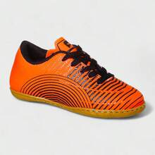 bobibu Tênis Chuteira Futsal Infantil Reforçado E Costurado Futebol Laranja E Preto - Laranja - Visão 4