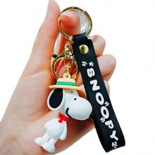 1pc Cross Border Space Snoopy Keychain Doll Bag Pendant Car Pendant Girl Heart Couple Car Keychain New Year's Gift, Valentine's Day Gift, Easter Gift (Stochastic Style) - Multicolor - View 10