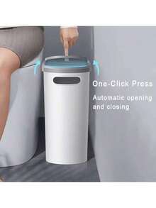 10L/2.64Gallons Bathroom Trash Can, Creative Slim Garbage Bin With Lid, Foot Pedal Waste Basket, Large Capacity Garbage Can, Household Essential - Multicolor - View 3