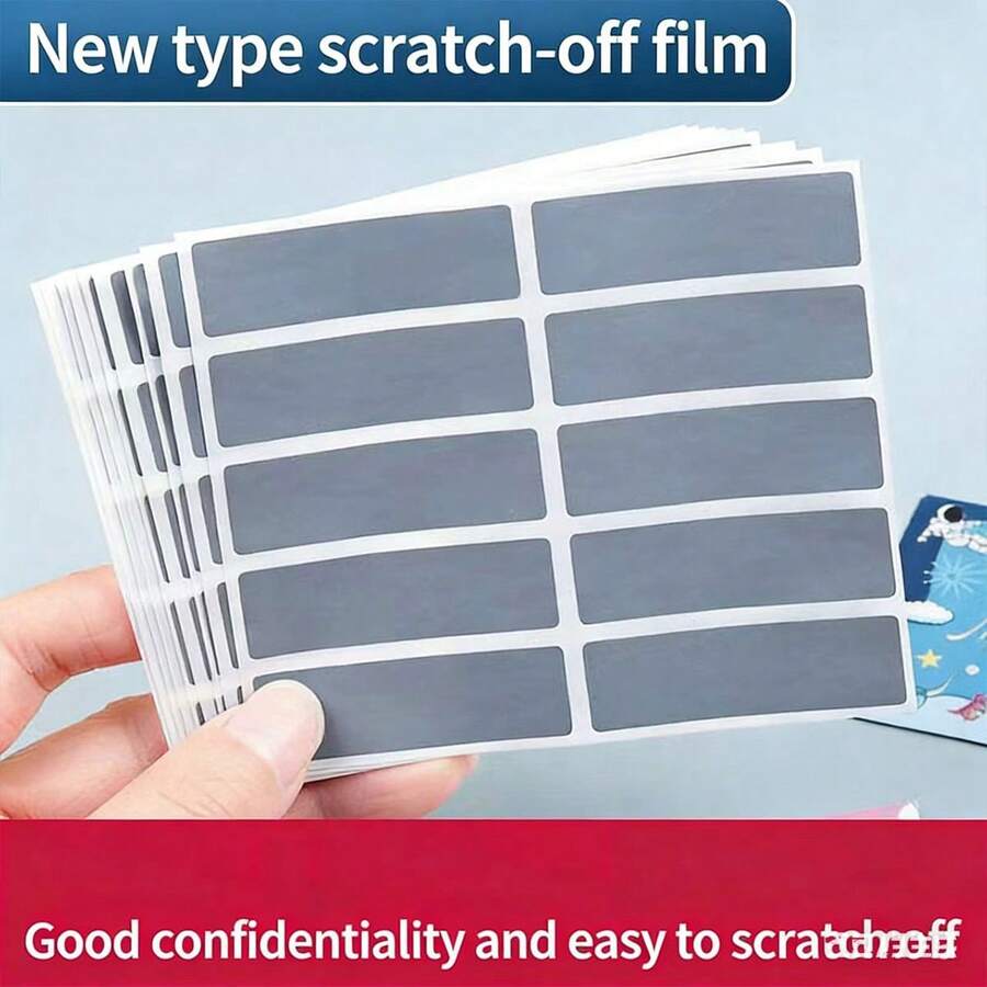Scratch Card Coating DIY Hand Sticker, Scratch-Resistant Coating, Self-Adhesive Password Sticker, Scratch Card, Scratch Coating DIY, Homemade Scratch Card Creative Peel-Off Card For Elementary School Students Interaction Lottery Coupon Encouragement