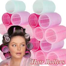 Kit With 8 Hair Rollers + 8 Hair Clips – DIY Styling Tools – One Size 6.3x3.5cm - 綠色 - 查看 1