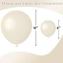 60pcs 5-Inch Matte Cream Latex Balloons, 5-Inch White Sandstone Balloons, Suitable For Birthday, Wedding, Baby Shower Parties - A-1 - View 4