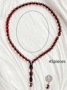 1pc Translucent Resin 45pcs 10mm Bead Bracelet, Daily Wear Prayer Beads - Multicolor - View 6