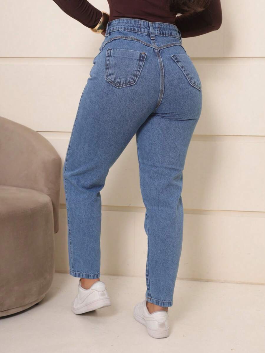 Women Pants - Blue - View 1