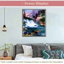 LaoJieYuan 2026 New Style River Scenery Cross Stitch Kit Beautiful Counted Printed Canvas Set Stitches Threads Embroidery Handmade Crafts Gift Diy Kit Crafts Embroidered Embroidery Kit Cross Stitch Kits Crochet Kit Punch Needle Kit Sewing Accessories Sewing Kit Embroidery Thread Craft Kit Stitch Stuff Sewing Patterns Crochet Craft Supplies Embroidery Kit Beginners Sewing Pattern - Need to Embroider Yourself - Frame Not Included - View 5