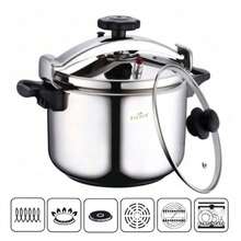 2-in-1 SCHNELLKOCHTOPF GROSSER DRUCKTOPF 7,0L EDELSTAHL 18/10 FÜR GAS UND INDUKTION - Übersicht 2