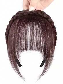 刘海假发片，仿刘海发箍，逼真刘海发夹，四季皆宜 - 彩色 - 查看 12