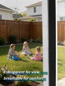 Black Zipper Window Screen Set, Fine Mesh Anti-Mosquito Net, Easy Hook And Latch Installation, Removable And Reusable Home Insect Screen - Black Zipper Screen - View 4