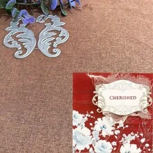 创意蕾丝模具、DIY剪贴簿相册和压花模板、贺卡制作工具、卡片纸切割工艺品、礼品卡制作模板模切。 - 銀色 - 查看 5