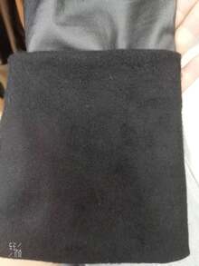 Imported Leather Trousers With Buttons And Zipper. Lined With Short Wool For Added Warmth. - Black - View 3