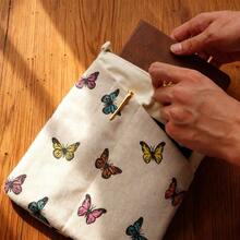 1pc Colorful Butterfly Book Bag, Multifunctional Storage Pouch With Metal Ring, Pen Holder, Suitable For Notebooks And Books - Single Piece - View 8