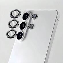 Compatible With Samsung A56, A26/A36/S26 Ultra/S25/S23/A5/A55, This Popular And Luxurious Glitter Lens Film Aims To Enhance The Effect Of Your Phone Camera With Its Dazzling Appearance. High-Quality Metal Ring Provides Coverage And Anti-Drop, Anti-Scratch Protection. - Glitter - View 5