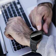 黑色硅胶边框手表屏幕保护膜 3 片装，适用于三星 Galaxy Watch8-40mm/44mm、Watch7-40mm/44mm、Watch8 Classic-46mm、Watch7 Ultra/8 Ultra，黑色硅胶边框，无气泡，无白边（非玻璃材质），防刮花，易于安装，高清透明，智能手表保护膜，兼容三星配件，春季周年纪念礼物 - 彩色 - 查看 10