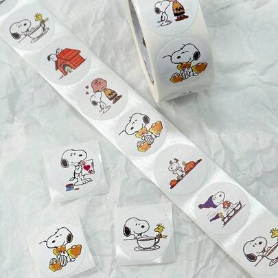 1 Set/500pcs Snoopy Cartoon Stickers - DIY Stickers, Suitable For Phon Cases/Laptops/Skateboards/Scrapbooks, Gift Bags, And Kindergarten RewardsNew Year's Gift, Valentine's Day Gift, Easter Gift