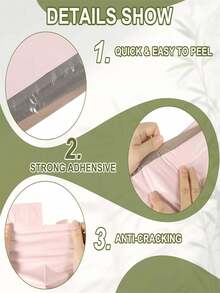 10/20/30pcs Transparent Pink Easy-Tear Resealable Plastic Bags - Reusable Plastic Packaging With Easy-Tear Edges, Suitable For E-Commerce Shipping, Gifts, Books, Clothing, Documents, And Bulk Packaging (Transparent And Opaque) - Rectangle - View 6