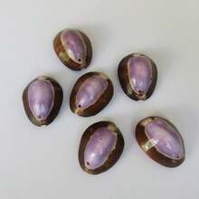 8pcs Pre-Drilled Purple Shell - For DIY Jewelry Making - 8 Purple Conch Shells - View 8
