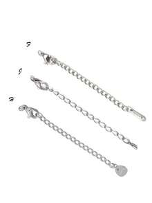 Set/Paquete de 10 piezas de Cadena de Extensión con Cierre de Langosta de Acero Inoxidable, Accesorios para Hacer Joyas DIY de Pulseras y Collares - 10 piezas - Ver 11