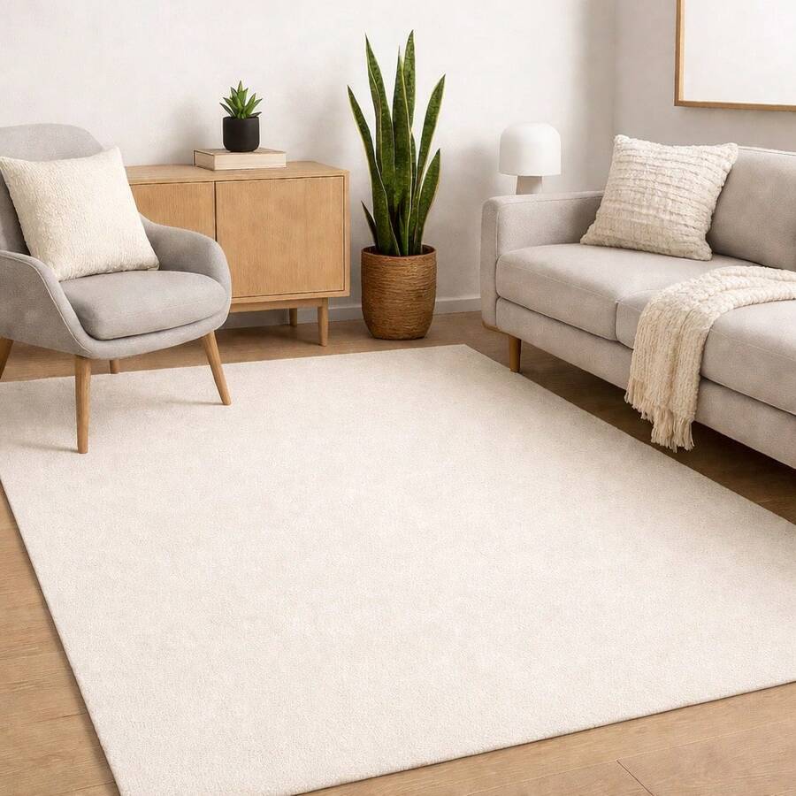 Modern Mandacaru Living Room Rug, 100% Cotton, 1.50m X 1.00m - 米色 - 查看 1