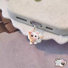 Black Phone Case + 2D Mermaid Cat Acrylic Type-C Dust Plug, Compatible With Nothing Phone (3a), Nothing Phone (3a) Pro, Nothing CMF Phone 1, Nothing Phone (1), Nothing Phone (2), Nothing Phone (2a), Nothing Phone (2a) Plus, Minimalist Design, , Made Of TPU With Military-Grade Shock Protection, Lightweight And Portable. - Black-matte - View 5