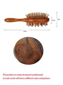 Peine de sándalo natural, peine de masaje, herramienta de relajación para masaje de cabeza, set de peine de masaje para el hogar, peine portátil, regalo del Día de San Valentín/Día de la Madre, regalo para familiares y amigos, peine con cojín de aire, suavizante y nutritivo para el cabello, sin estática, peine de masaje del cuero cabelludo, puede masajear profundamente el cuero cabelludo y estimular el crecimiento del cabello. Hecho de sándalo natural, cada uno tiene un veteado y color de madera diferente. - Multicolor - Ver 12