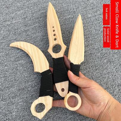 Wooden Safety Knife Toy, Wooden Dart Toy - Wooden Knife, Dart, Large Wooden Sword, Wooden Knife, Toys For Teens