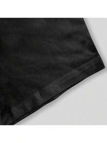 Stylish Women's Printed T-Shirt B 07 New Release 100% Cotton Loose Oversized Plus Size T-Shirt - Urban - 黑色 - 查看 5