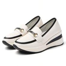 Giày thể thao đế xuồng thoải mái mới dành cho nữ, kiểu dáng retro tối giản, chống trơn trượt. - Be - Xem 14