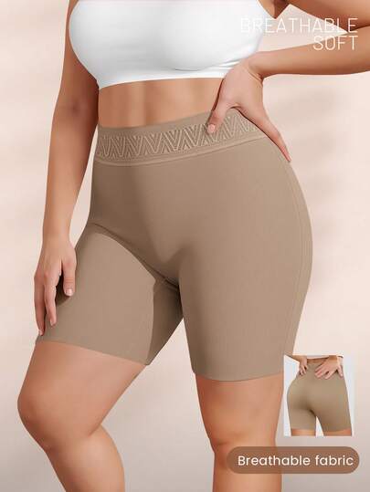 Bragas sin costuras de cintura alta para mujer de talla grande, adelgazantes, transpirables y elásticas