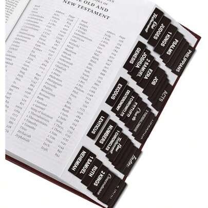 Separadores de Biblia SKYDUE: 100 pestañas laminadas para el estudio de mujeres y hombres, color rosa