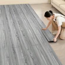 30片复古木纹自粘墙纸，可移除可重复使用的PVC防滑地板贴纸，适用于DIY项目、厨房防油台面、卧室、客厅、浴室墙面、家具翻新、家居装饰、咖啡厅、酒吧、工业地面改造。 - 木紋地貼 - 查看 9