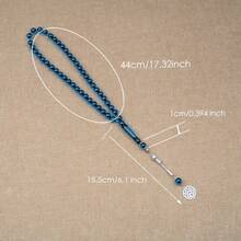 45颗10毫米亚克力穆斯林祈祷念珠手链，赞念珠配件 - 彩色 - 查看 4