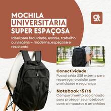 Men's Waterproof College Backpack For Notebook - Xám - Xem 6
